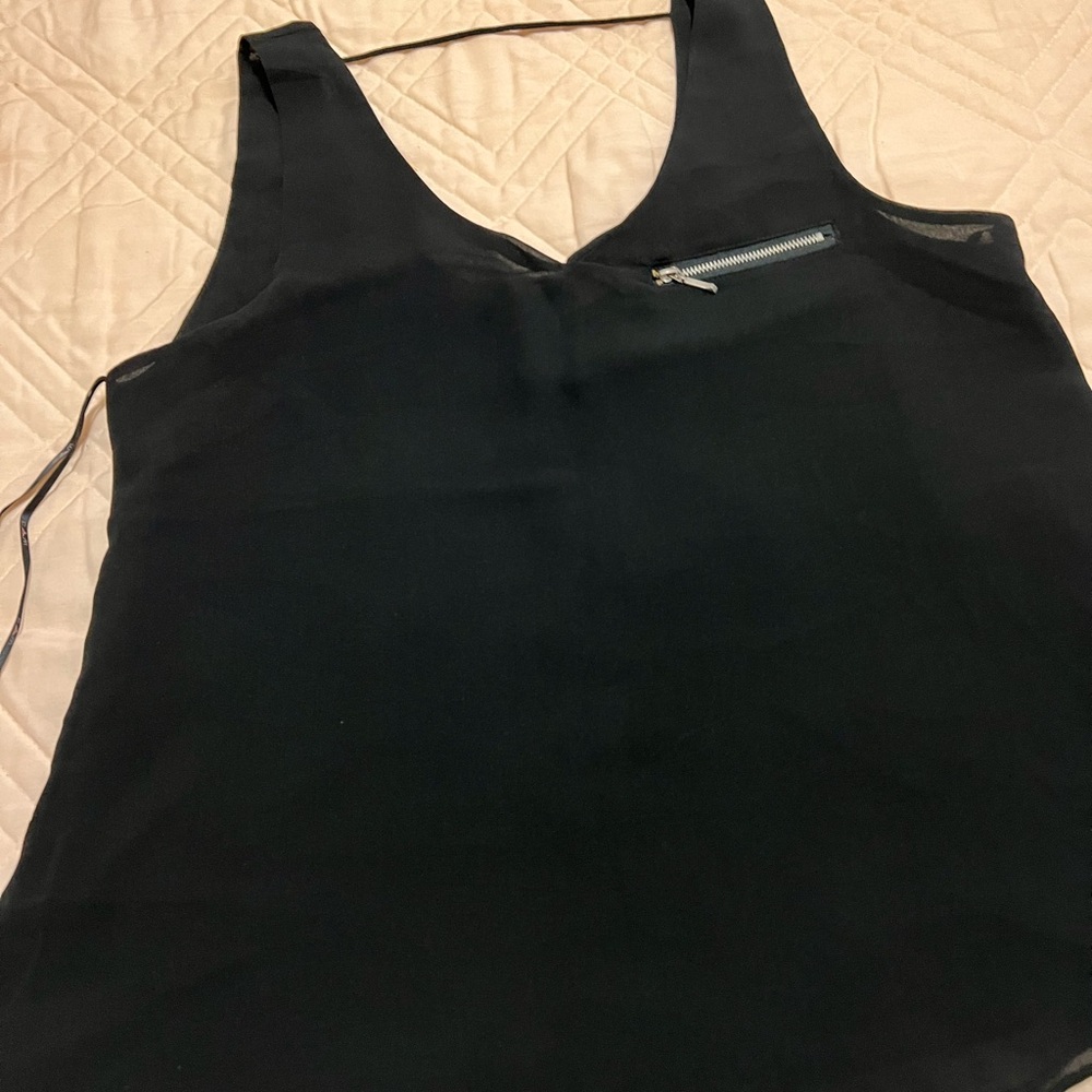 simple black chiffon blouse